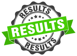 results stamp. sign. seal