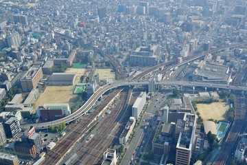 Naklejka na ściany i meble 日本の都会の街並み