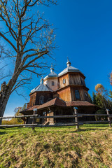 Orthodox wooden church in Bystrem,Bieszczady,Poland