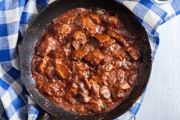 Beef Stroganoff with mushrooms