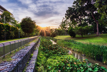 Obraz premium Sunset at the Park