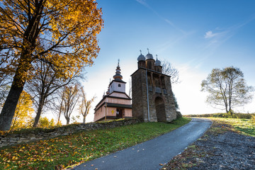Orthodox wooden church in Radoszyce,Bieszczady,Poland