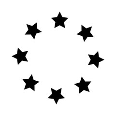 Fototapeta premium christmas star circle frame decoration festive