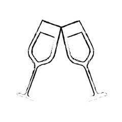 pair of champagne glass cheers drink celebration christmas