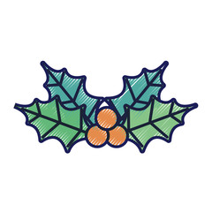 merry christmas decoration leaves holly berry natural
