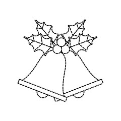 merry christmas bells holly berry decoration beauty