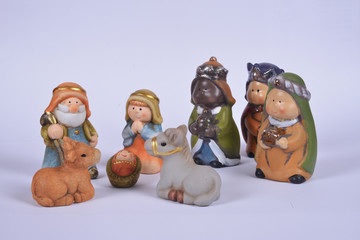 Ceramic Nativity scene