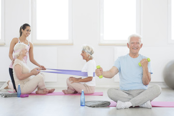 Fototapeta premium Elders on rehabilitation