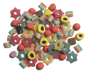 colorful candies of various kind and dimension
