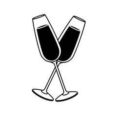 pair of champagne glass cheers drink celebration christmas