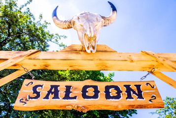 old saloon sign