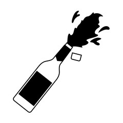 champagne bottle explosion drink celebration