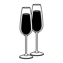 pair of champagne glass cheers drink celebration christmas