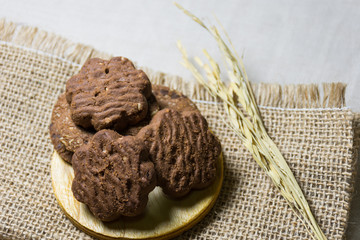 Whole wheat cookies for good health produced from organic products with rich plant provide delicious taste and easy to eat in a break time