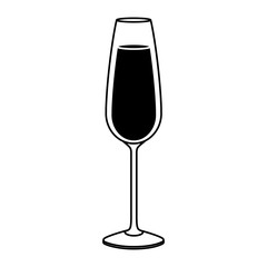 the glass of champagne drink beverage liquid icon