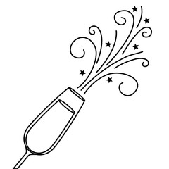 the glass of champagne sparkling drink icon