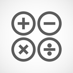 Obraz premium Basic mathematical symbols. Vector illustration.