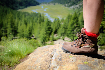 Walking in the mountains