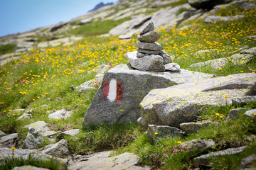 Trail marker for hikers