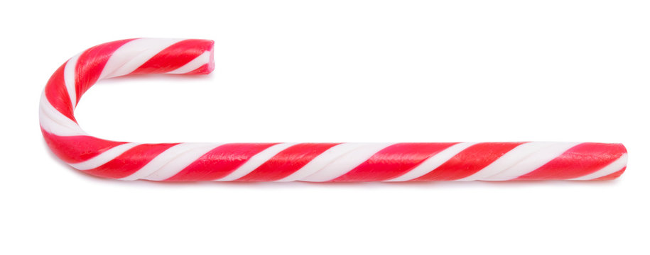 Candy cane isolated on white background