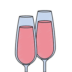 pair of champagne glass cheers drink celebration