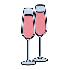 pair of champagne glass cheers drink celebration