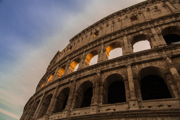 Rome Colosseum at Sunset