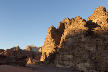 Wadi Rum also known as The Valley of the Moon. Jordan desert