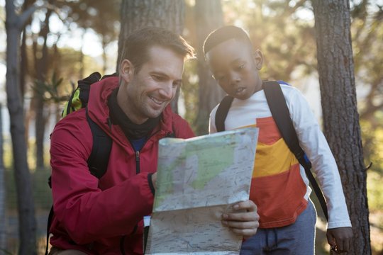 Teacher And Kid Reading Map