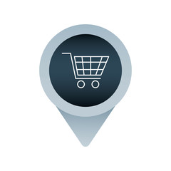 shopping cart social media mark pointer for web