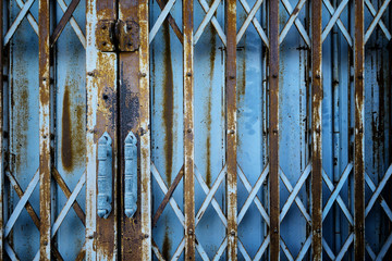 Old rusty steel door