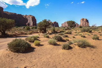 Monument Valley, view over the scenic landscape