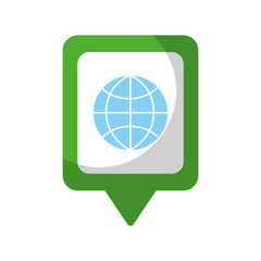 globe social media square pointer web