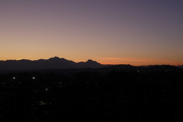 sunset over the big rock