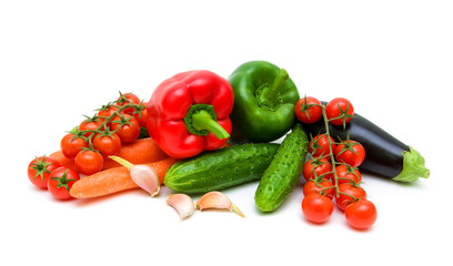 vegetables isolated on white background