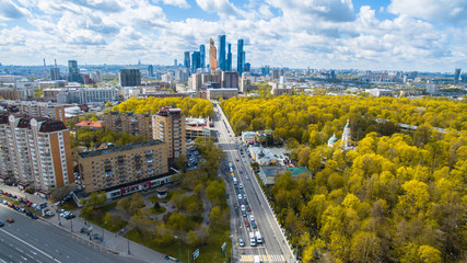 Moscow skyline in a sunny day
