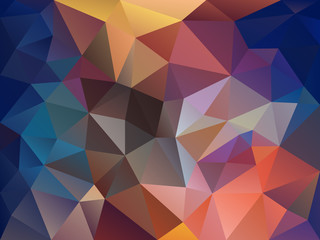 Fototapeta premium vector abstract irregular polygon background with a triangle pattern in blue and full color spectrum
