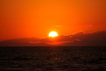 日本海の夕日