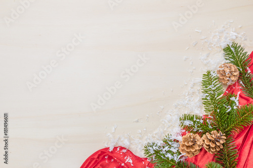 Weihnachtsdekoration In Der Ecke Auf Holz Stock Photo And