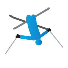 Abstract ski jumping symbol