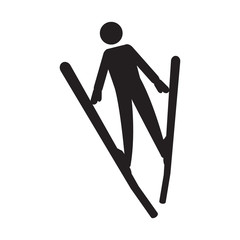 Abstract ski jumping symbol