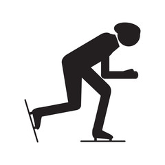 Abstract ice skating symbol