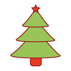 Fototapeta premium green christmas tree decoration traditional holiday