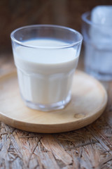 Glass of fresh milk