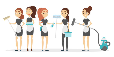 Fototapeta premium Hotel cleaning service.
