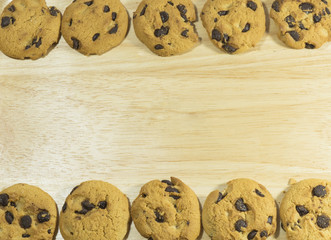 cookies on wood for background