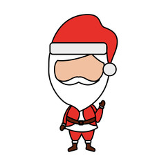 funny santa claus character gorgeous beard celebrating merry christmas