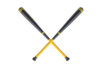 3d render of baseball bat isolated on white background