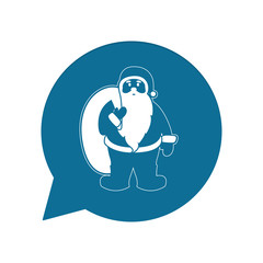 Blaue Sprechblase rund - Nikolaus