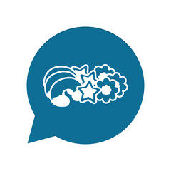 Blaue Sprechblase rund - Weihnachten - Plätzchen